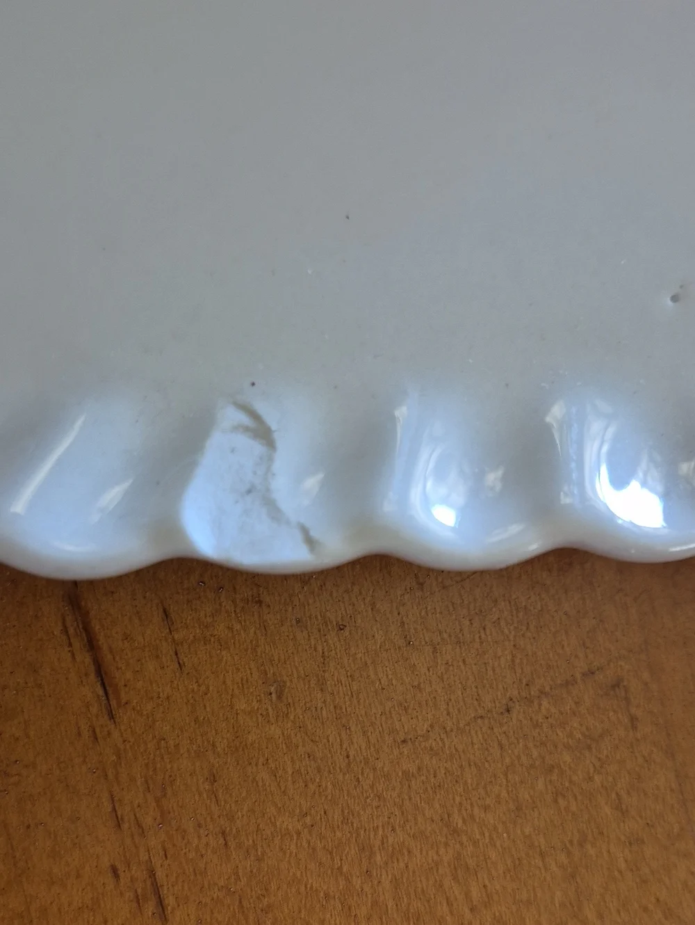 Anthropologie Ceramic Butter Dish with Red Handle and Blue Accent